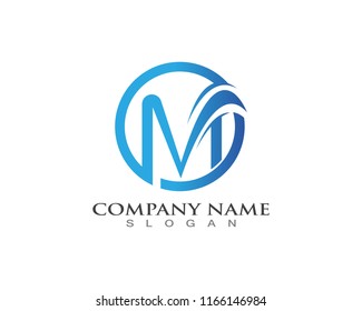 M Letter Logo Template