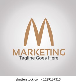 M Letter Logo Template