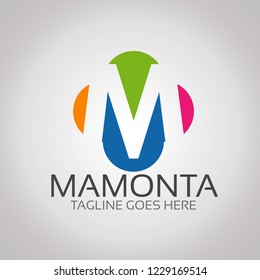 M Letter Logo Template