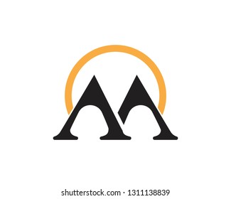 M letter logo template