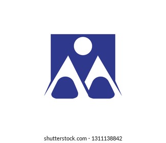 M letter logo template