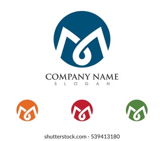 M Letter Logo Template