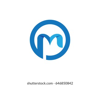 M Letter Logo Template