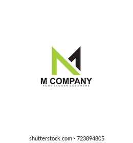 M letter logo template