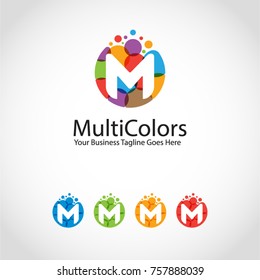 M letter logo template