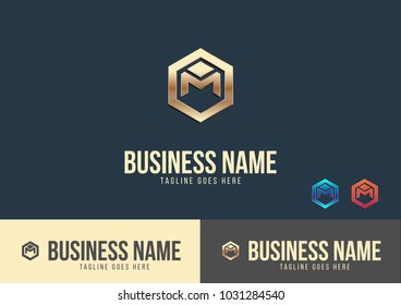 M Letter Logo Template Design Vector 