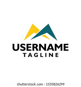 M letter logo template design modern
