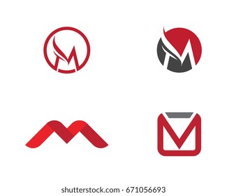 M Letter Logo Template Design Vector illustration