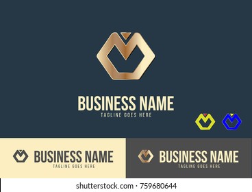 M Letter Logo Template Design Vector