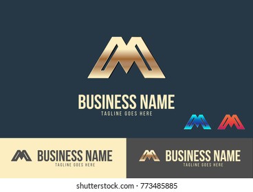 M Letter Logo Template Design Vector