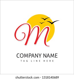 M Letter Logo Template icon design