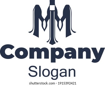 M letter logo template, perfect for your company identity logo