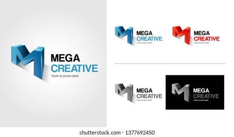 M Letter Logo Template Set