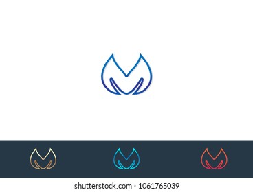 M Letter Logo Template Vector Icon Illustration Design