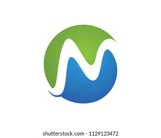 M Letter Logo Template Vector 