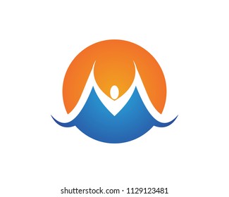 M Letter Logo Template Vector 