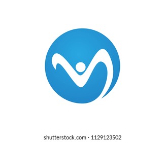 M Letter Logo Template Vector 