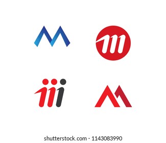 M Letter Logo Template Vector Illustration
