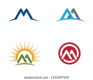 M Letter Logo Template Vector illustration design
