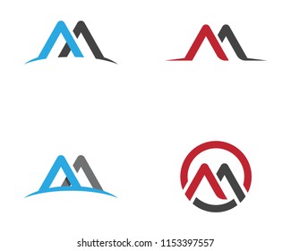 M Letter Logo Template Vector illustration design