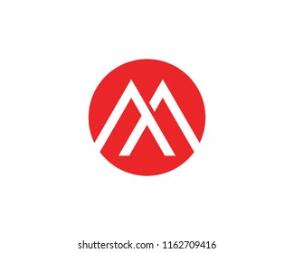 M Letter Logo Template Vector Illustration