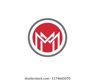 M Letter Logo Template vector illustration design