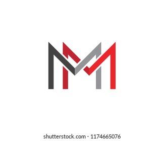 M Letter Logo Template vector illustration design