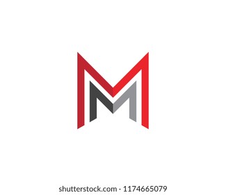M Letter Logo Template vector illustration design