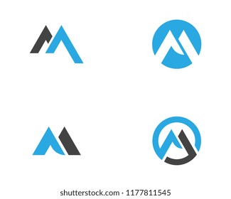 M Letter Logo Template vector illustration design
