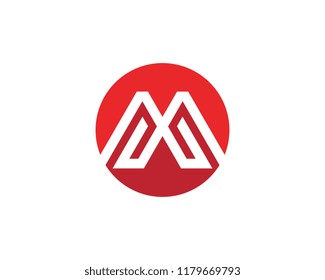 M Letter Logo Template vector illustration design