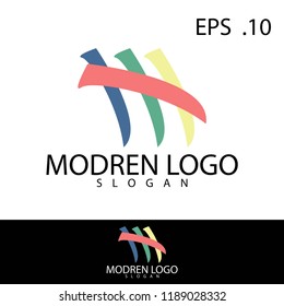 M letter logo template vector illustration graphic design on EPS 10