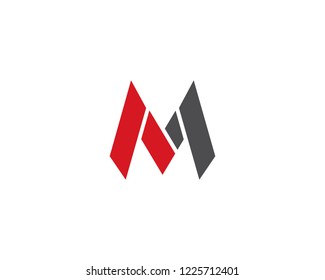 M Letter Logo Template Vector Illustration