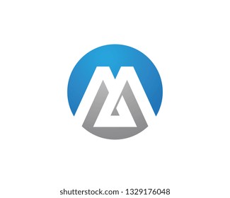 M Letter Logo Template vector illustration design