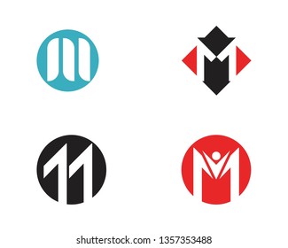 M Letter Logo Template vector illustration design