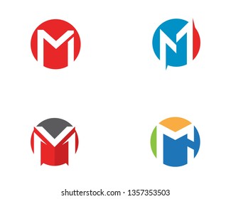 M Letter Logo Template vector illustration design