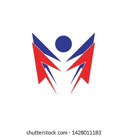 M Letter Logo Template vector illustration design