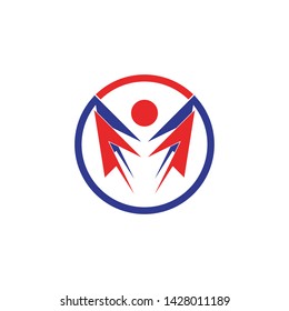 M Letter Logo Template vector illustration design