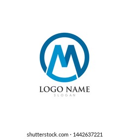 M Letter Logo Template vector illustration design 