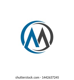 M Letter Logo Template vector illustration design 