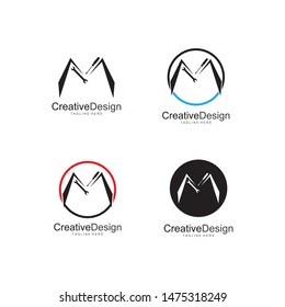 M Letter Logo Template Vector Illustration