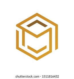 M letter logo template vector icon design