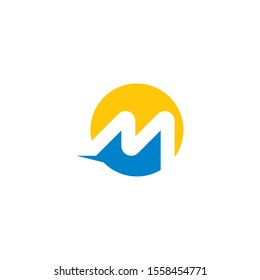 M Letter Logo Template Vector Illustration
