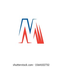 M Letter Logo Template vector illustration design