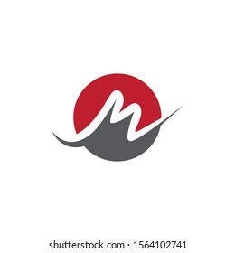 M Letter Logo Template vector illustration design