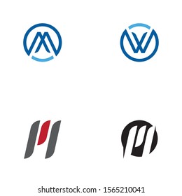 M Letter Logo Template vector illustration design