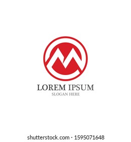 M Letter Logo Template vector illustration design