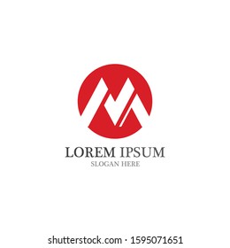 M Letter Logo Template vector illustration design