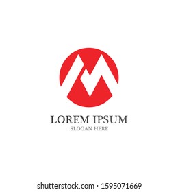 M Letter Logo Template vector illustration design