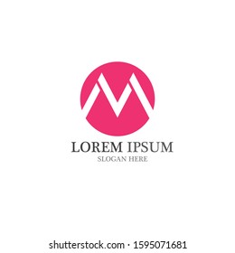 M Letter Logo Template vector illustration design
