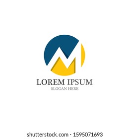 M Letter Logo Template vector illustration design